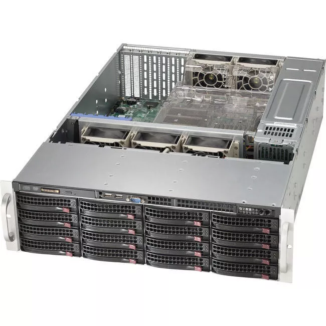 Supermicro CSE-836BA-R920B Black 3 U SC836A Chassis with Redundant 920 W PSU