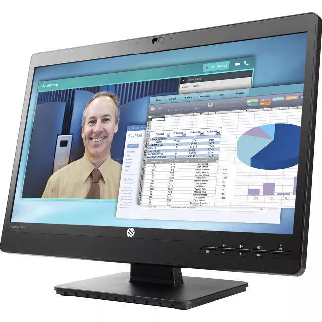 HP L4J08AA#ABA Business P222c Webcam Full HD LCD Monitor - 16:9 - Black