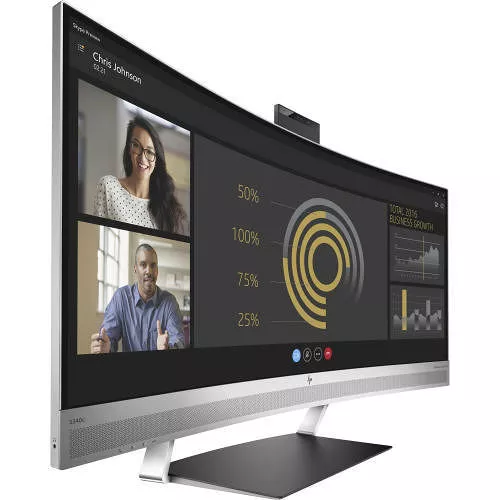 HP V4G46AA#ABA Business S340c 34" Webcam UW-QHD Curved Screen LCD Monitor - 21:9