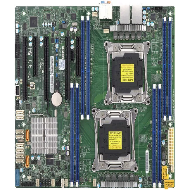 Supermicro MBD-X10DAL-I-O Server Motherboard - 1x Socket LGA 2011-v3 - Intel C612 - 8x DDR4 - RAID - 3x PCIe x16 - ATX
