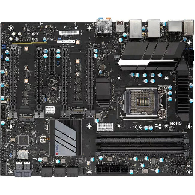 Supermicro MBD-C7Z270-PG-O Desktop Motherboard - 1x Socket H4 LGA-1151 - Intel Z270 - 4x DDR4 - RAID - 2x M.2 - 4x PCIe x16 - ATX
