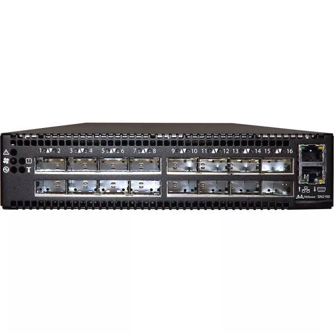 Mellanox MSN2100-BB2FC Half-Width 16-Port Non-Blocking 100GbE Open Ethernet Switch System