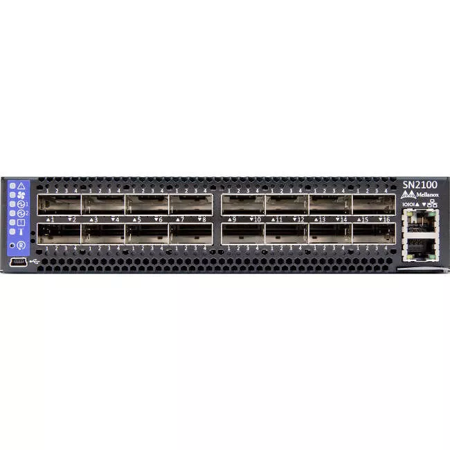 Mellanox MSN2100-CB2RC Half-Width 16-Port Non-Blocking 100GbE Open Ethernet Switch System