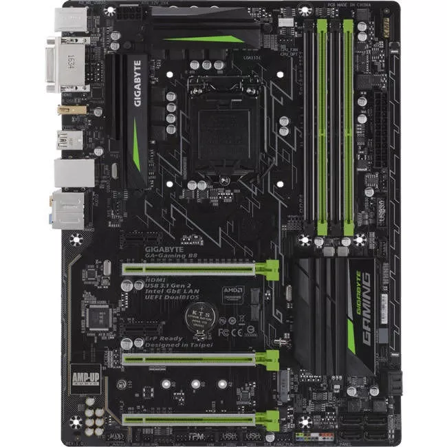 GIGABYTE GA-GAMING B8 Desktop Motherboard - 1x Socket H4 LGA-1151 - Intel B250 - 4x DDR4 - 1x M.2 - 3x PCIe x16 - ATX