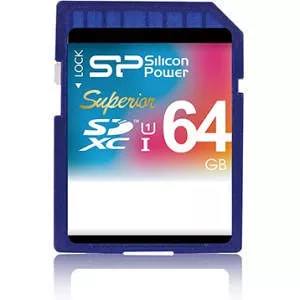 Silicon Power SP064GBSDXCU1V10 64 GB SDXC R90MB/s C10 UHS-1 Superior Memory Card 