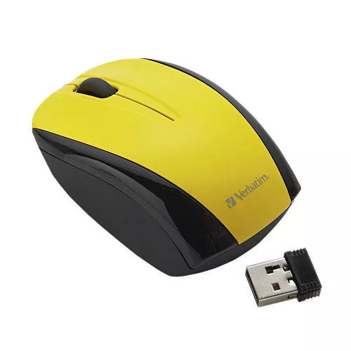 Verbatim 96900 Wireless Nano Notebook Optical Mouse - Yellow