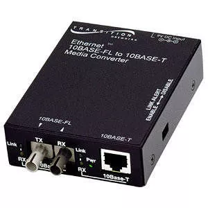 Transition Networks E-TBT-FRL-05(SM)-NA 10BASE-T to 10BASE-FL Ethernet Media Converter