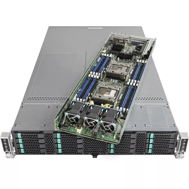 Intel VRN2224THY2 2U Rack-mountable Barebone - C612 Chipset - Socket R3 LGA-2011 - 8 x CPU Support