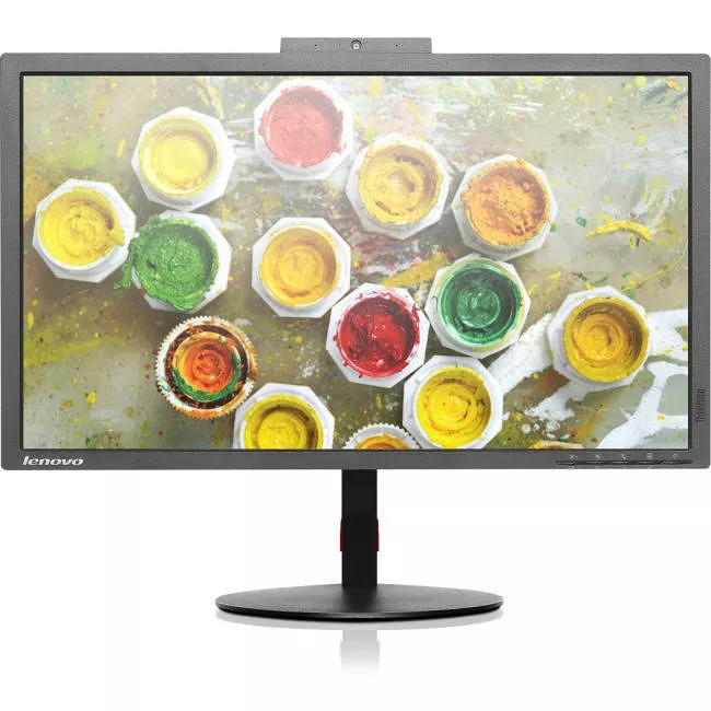 Lenovo 60F8MAR1US ThinkVision T2424z Webcam Full HD LCD Monitor - 16:9 - Raven Black