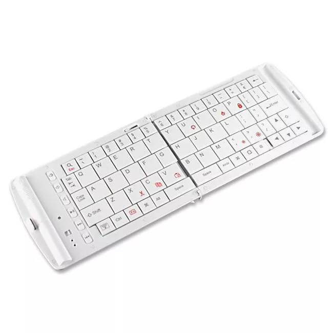 Verbatim 97872 Bluetooth Wireless Folding Mobile Keyboard - White