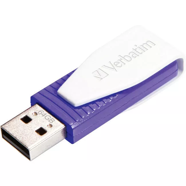Verbatim 49816 64GB Swivel USB Flash Drive - Violet