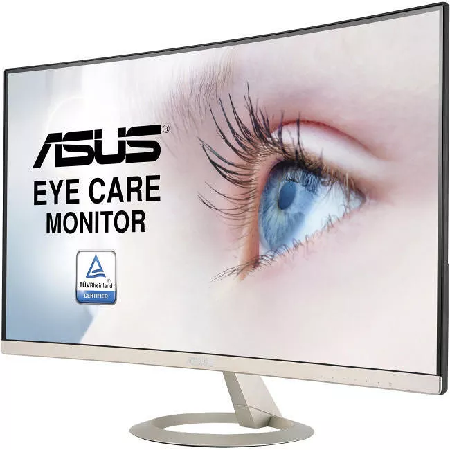 ASUS VZ27VQ 27" Class Full HD Curved Screen LCD Monitor - 16:9 - Black, Icicle Gold