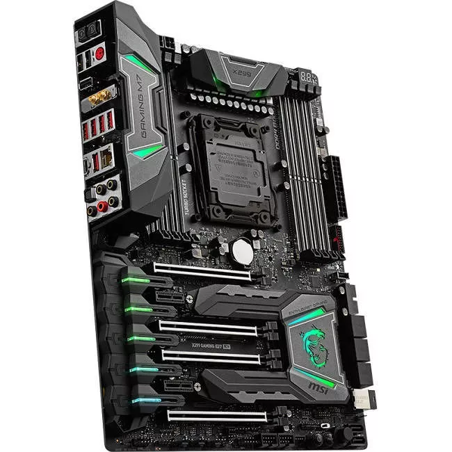 MSI X299 GAMING M7 ACK Desktop Motherboard - 1x Socket R4 LGA-2066 - Intel X299 - 8x DDR4 - RAID - 3x M.2 - 4x PCIe x16 - Wi-Fi - ATX
