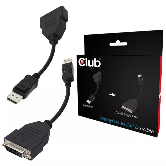 Club 3D CAC-1000 DP S Video Signal into a DVI Digital Video Signal Cable