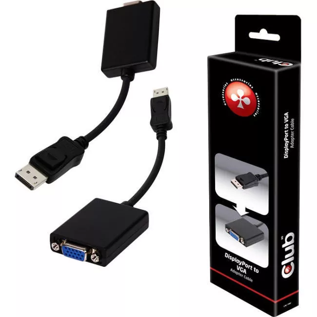 Club 3D CAC-1002 DisplayPort to VGA Active Adapter Cable