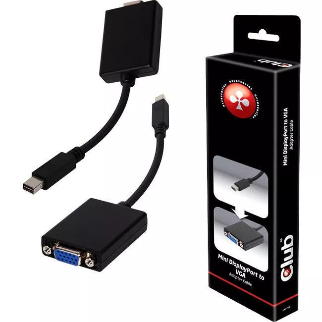 Club 3D CAC-1102 Mini DisplayPort to VGA Active Adapter Cable
