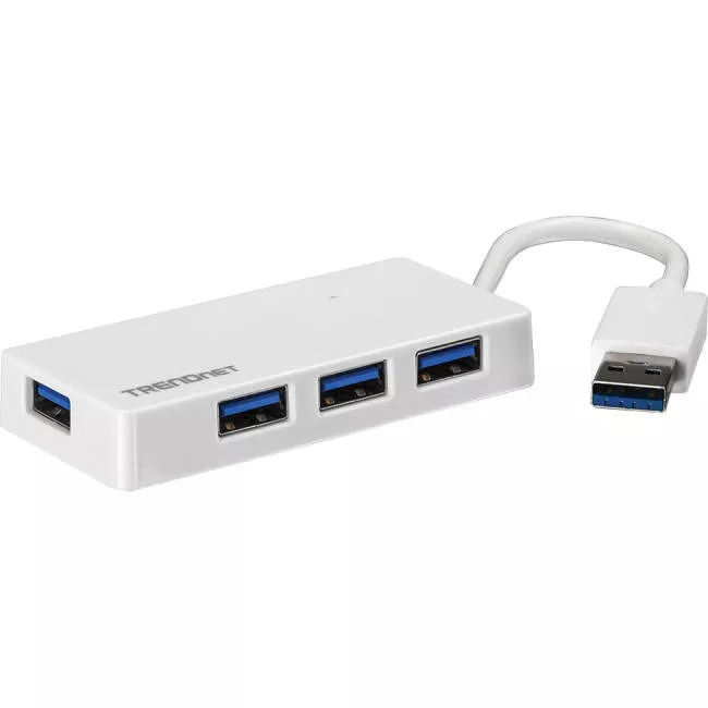 TRENDnet TUC-H4E 4-Port USB-C to USB Mini Hub, , Add 4 x USB 3.0 Ports to a USB-C Computer, USB C Multiport Adapter, Compatible with Windows, MacOs