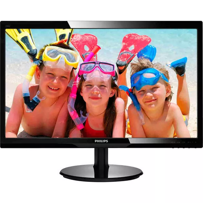 Philips 246V5LHAB 24" Full HD LED LCD Monitor 16:9 Glossy Black, Textured Black