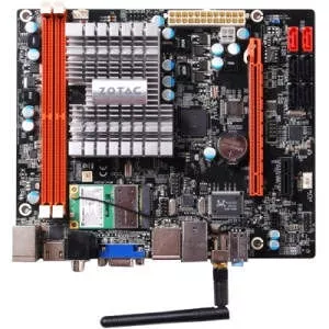 ZOTAC NM10-B-E Desktop Motherboard - 1x Socket BGA-559 - Intel NM10 Express - 2x DDR2 - 1x PCIe x16 - Wi-Fi - Mini DTX