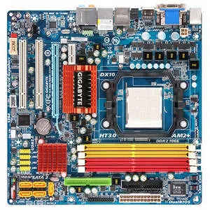 GIGABYTE GA-MA78GM-S2HP Desktop Motherboard - 1x Socket AM2+ PGA-940 - AMD 780G - 4x DDR2 - RAID - 1x PCIe x16 - Micro ATX