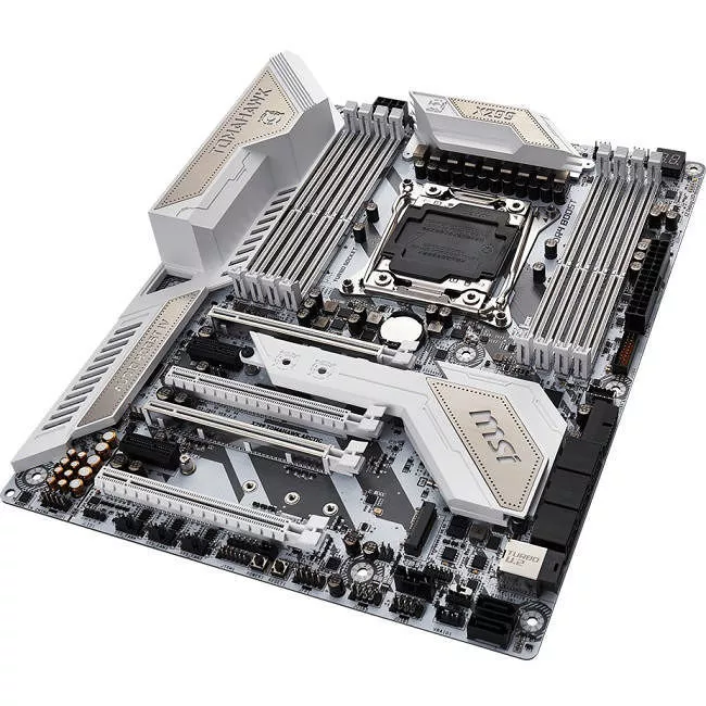 MSI X299 TOMAHAWK ARCTIC Desktop Motherboard - 1x Socket R4 LGA-2066 - Intel X299 - 8x DDR4 - RAID - 3x M.2 - 4x PCIe x16 - ATX