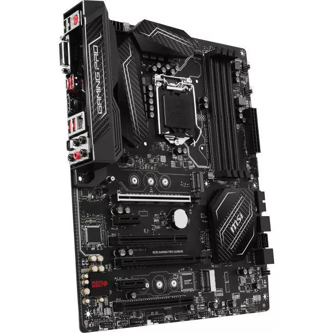 MSI B250 GAMING PRO CARBON Desktop Motherboard - 1x Socket H4 LGA-1151 - Intel B250 - 4x DDR4 - 2x M.2 - 2x PCIe x16 - ATX