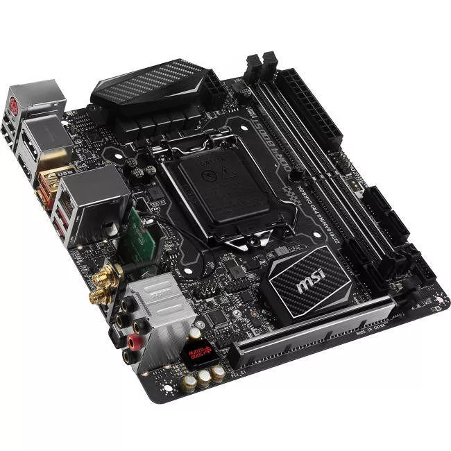 MSI Z270I GAMING PRO CARBON AC Desktop Motherboard - 1x Socket H4 LGA-1151 - Intel Z270 - 2x DDR4 - RAID - 1x M.2 - 1x PCIe x16 - Wi-Fi - Mini ITX