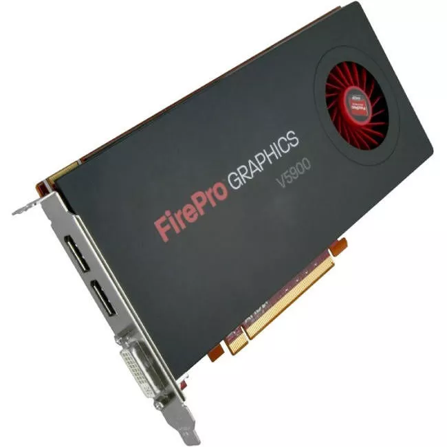 AMD 100-505843 FirePro V5900 Graphic Card - 600 MHz Core - 2 GB GDDR5 - PCI-E 2.1 x16 - Half-length