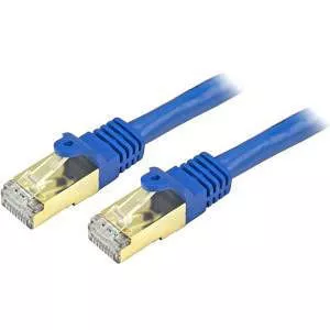 StarTech C6ASPAT6INBL 6 in CAT6a Ethernet Cable - 10GbE Blue UL/TIA  RJ45 