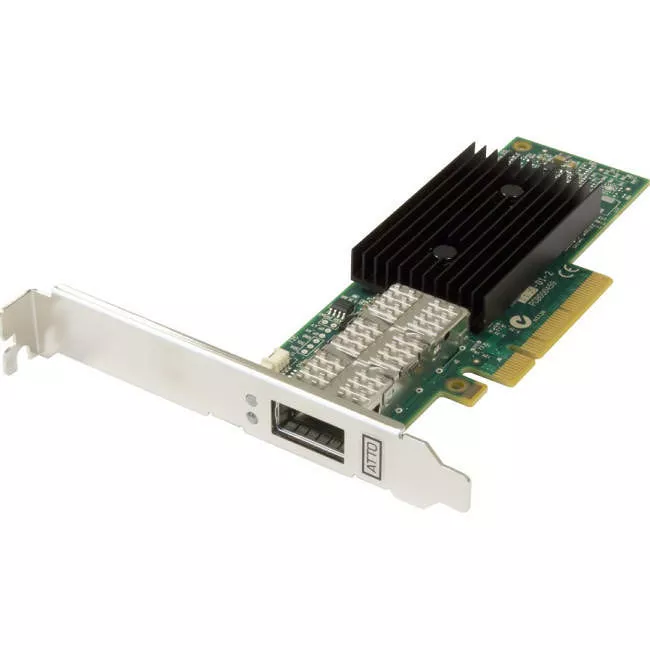 ATTO FFRM-NQ41-000 Fast Frame Single Channel 40GbE to x8 PCIe 3.0 LP Adapter 30m QSFP+ included