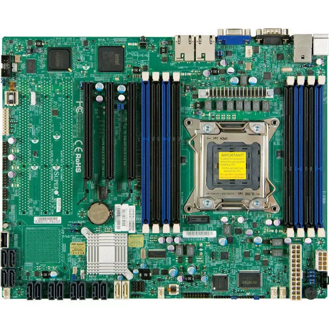 Supermicro MBD-X9SRI-F-B Server Motherboard - 1x Socket R LGA-2011 - Intel C602 - 8x DDR3 - RAID - 3x PCIe x16 - 3x RJ-45 - ATX