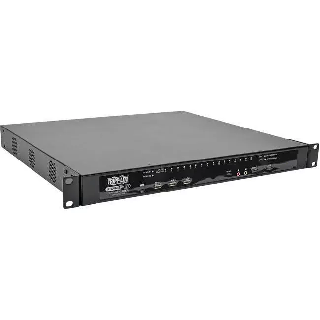 Tripp Lite B064-016-02-IPG NetDirector 16-Port Cat5 KVM over IP Switch - Virtual Media 2 Remote + 1 Local User 1U Rack-Mount TAA