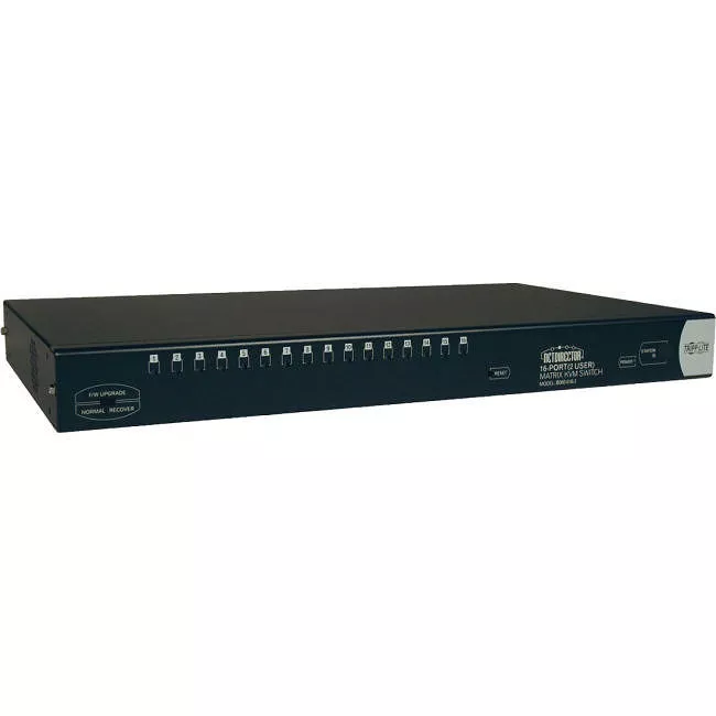 Tripp Lite B060-016-2 16-Port Rackmount KVM Switch Cat5 Matrix 2-User 1U TAA GSA