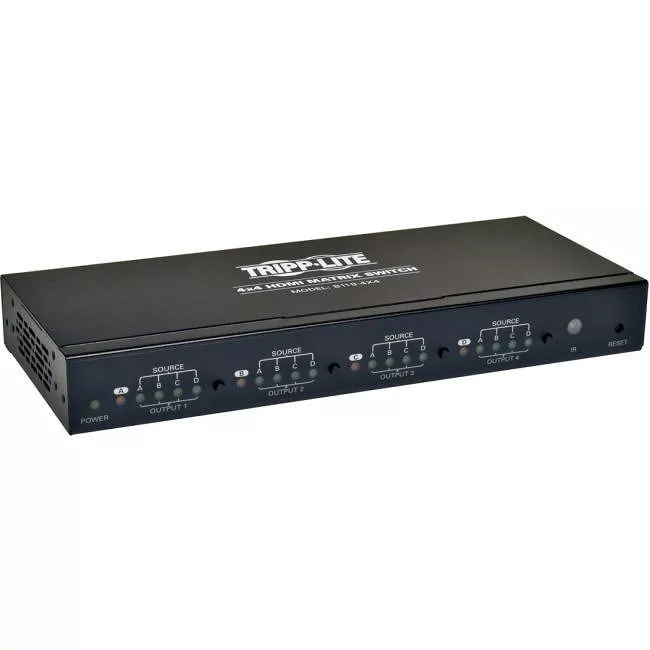 Tripp Lite B119-4X4 4x4 HDMI Matrix Switch with Remote Control - 1080p @ 60 Hz (HDMI 4xF/4xF) TAA