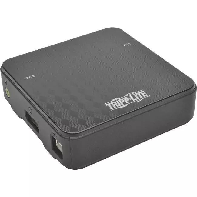 Tripp Lite B004-DP2UA2-K 2-Port DisplayPort KVM Switch 4K 60 Hz with Audio Cables and USB Peripheral Sharing