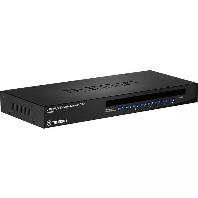 TRENDnet TK-804R 8-Port USB/PS/2 Rack Mount KVM Switch w/ OSD