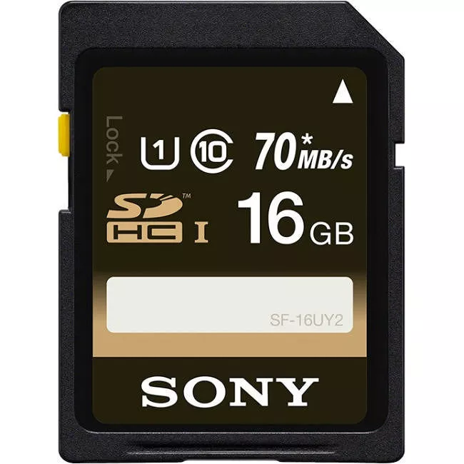 Sony SF16UY2/TQ 16GB UHS-I SDHC Memory Card (Class 10)