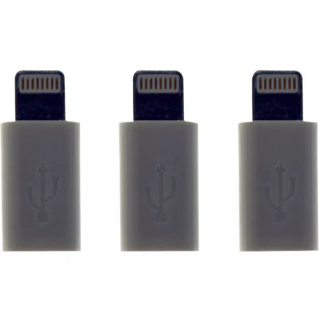 VisionTek 900816 Micro USB to Lightning Tip Adapter 3 Pack (White)