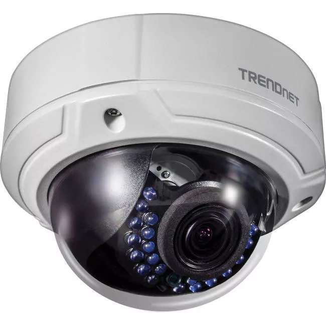 TRENDnet TV-IP341PI TTRENDnet Indoor/Outdoor 2MP 1080p Varifocal PoE IR Dome Network Camera, IP66 Rated Housing, Adjustable Lens, Digital WDR, IK10 Vandal Resistant, ONVIF, IPv6,