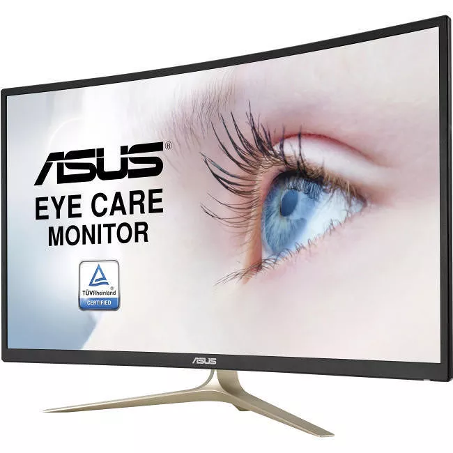 ASUS VA327H Full HD Curved Screen LCD Monitor - 16:9 - Black, Icicle Gold