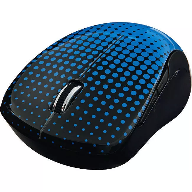 Verbatim 99747 Wireless Notebook Multi-Trac Blue LED Mouse - Dot Pattern Blue