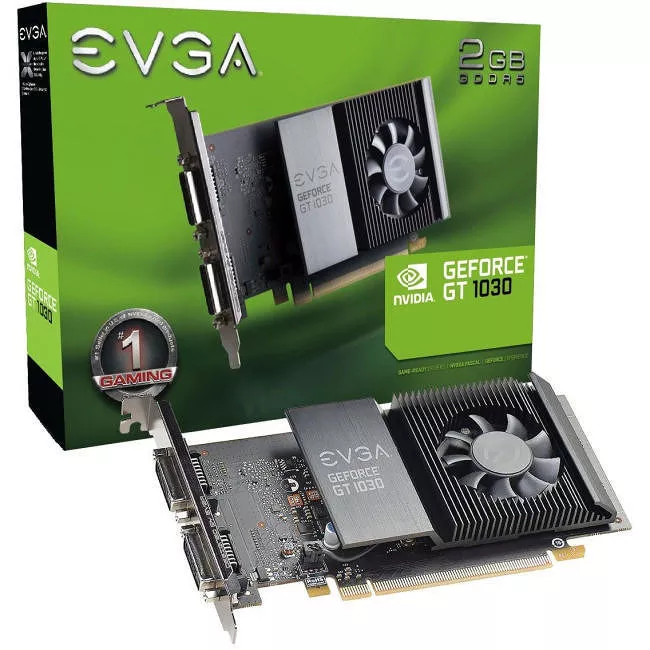 EVGA 02G-P4-6338-KR GeForce GT 1030 Graphic Card - 1.29 GHz Core - 2 GB GDDR5 - Single Slot