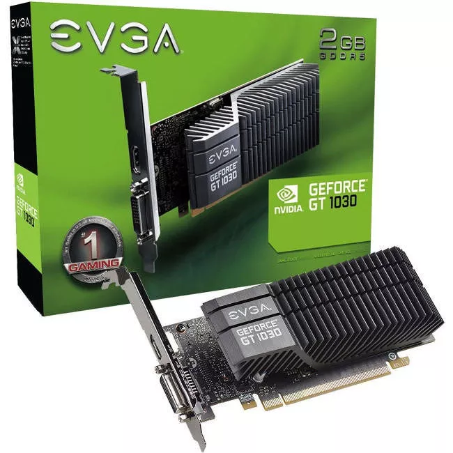 EVGA 02G-P4-6332-KR GeForce GT 1030 Graphic Card - 1.29 GHz Core - 2 GB GDDR5 - Low-profile