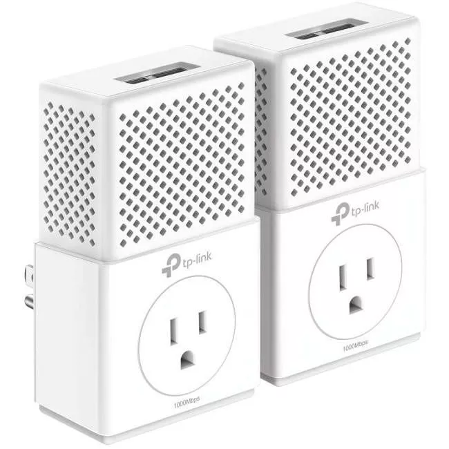 TP-LINK TL-PA7020P KIT AV1000 2-Port Gigabit Passthrough Powerline Starter Kit
