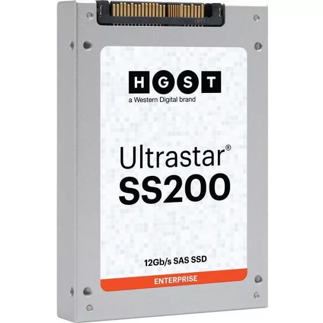 HGST 0TS1403 Ultrastar SS200 SDLL1MLR-038T-CAA1 3.84 TB 2.5" Internal Solid State Drive, 12Gb/s SAS