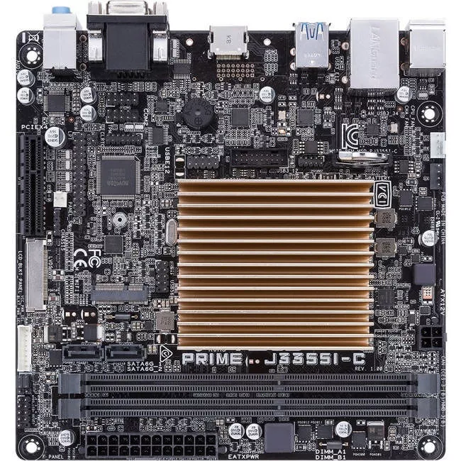 ASUS PRIME J3355I-C Desktop Motherboard - Intel 2x DDR3 - 1x M.2 - Mini ITX