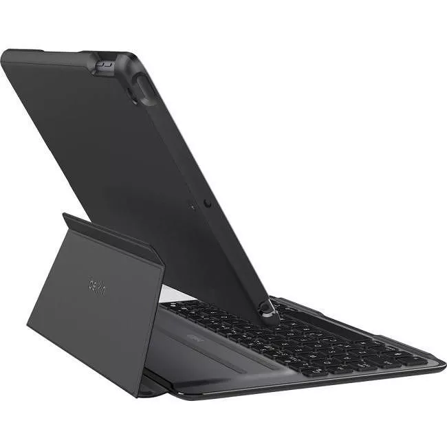 Belkin F5L171TTBLK QODE Ultimate Keyboard/Cover Case iPad Air Tablet - English, French Keyboard - Black