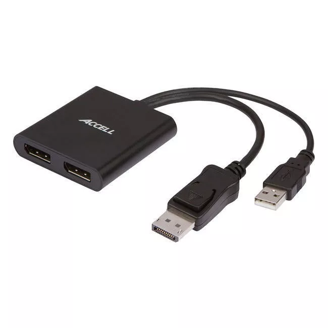 Accell K088B-004B DisplayPort 1.2 to 2 DisplayPort Multi-Display MST Hub