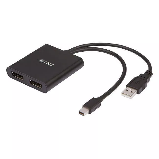 Accell K088B-005B Mini DisplayPort 1.2 to 2 DisplayPort Multi-Display MST Hub