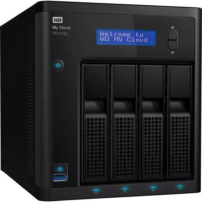 WD WDBNFA0400KBK-NESN My Cloud Pro PR4100 40TB Capacity 4-Bay NAS Server